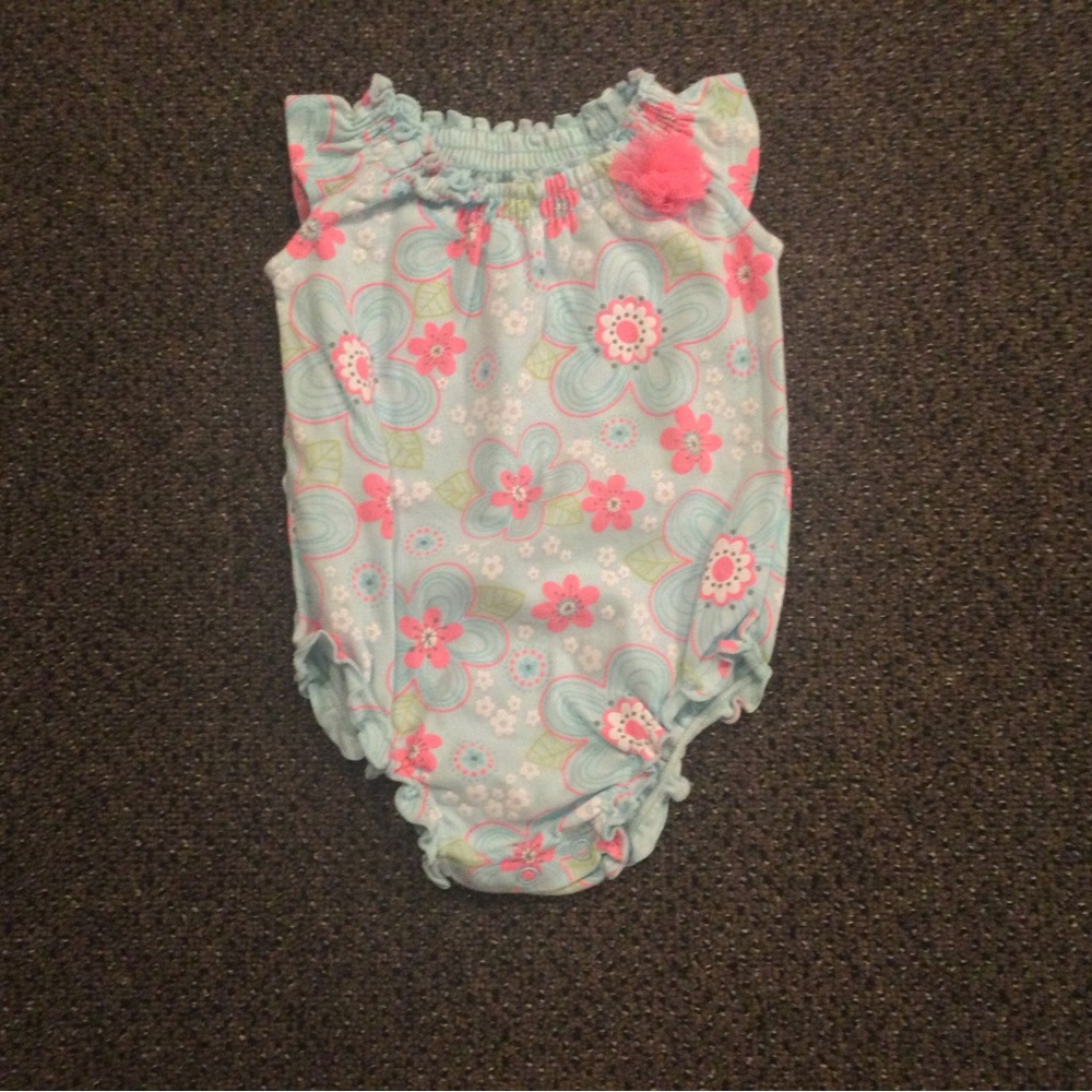 First Moments Girl’s Sleeveless One Piece, Size 6 Months (12 - 16 lbs)